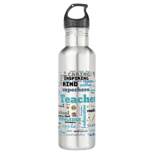 Personalized Teacher's word art 710 Ml Water Bottle