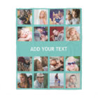 Personalized Teal 16 Photo Collage