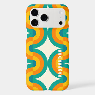 Personalized Teal Blue Green Orange Midcentury Art