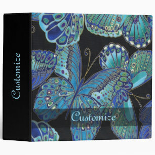 Personalized Teal Butterfly Keepsake Binder