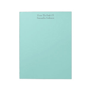 Personalized Teal Green Notepad