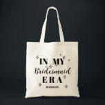 Personalized Team bride Bridal Party Bridesmaid Tote Bag<br><div class="desc">This personalized name monogram cute vintage tote bag is best gift idea for bride and bridesmaids at weddings. Personalized Team bride Bridal Shower Bridesmaid Tote Bag. You can create my bridal wedding memories with the in my bridal party era personalized tote bag. This is best gift idea for personalized wedding...</div>