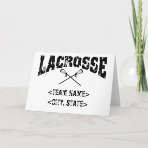 Personalized Team City State Lacrosse T-Shirts Card