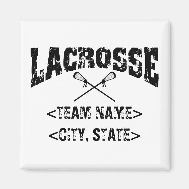 Personalized Team City State Lacrosse T-Shirts Magnet (Front)