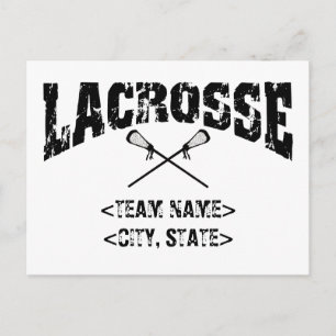Personalized Team City State Lacrosse T-Shirts Postcard