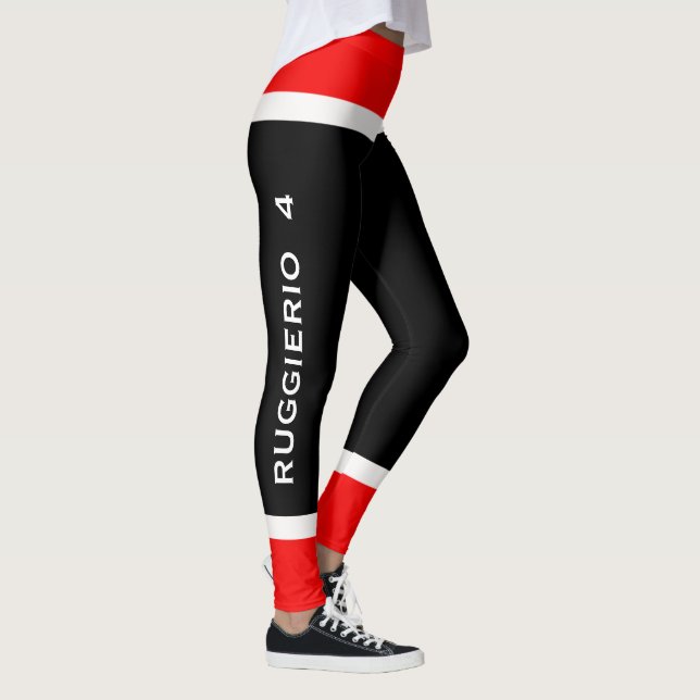 Personalized Team Colours Ice Hockey Leggings (Right)