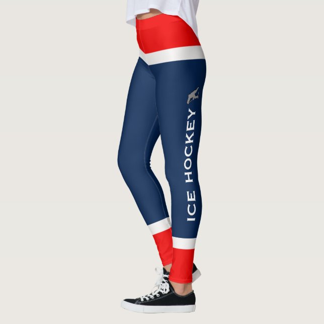 Personalized Team Colours Ice Hockey Socks Legging (Left)