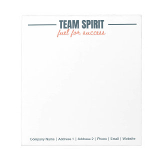 Personalized Team Inspirational Office Corporate  Notepad
