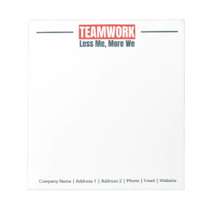Personalized Team Inspirational Office Corporate Notepad