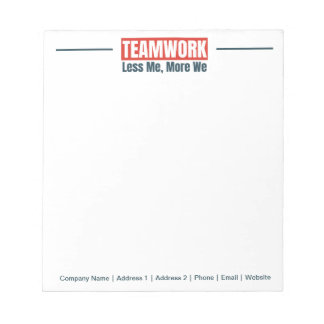 Personalized Team Inspirational Office Corporate  Notepad