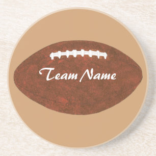 Personalized Team Name Football Coasters