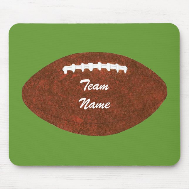 Personalized Team Name Football Green Mousepads (Front)