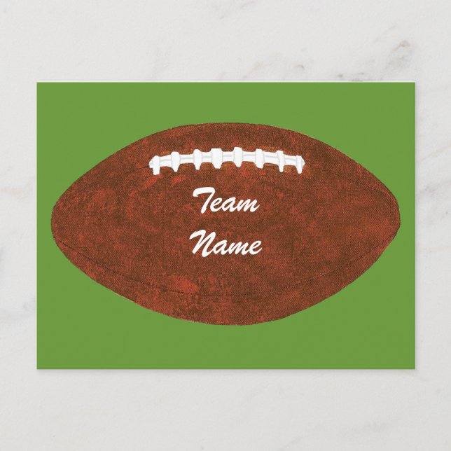 Personalized Team Name Football Postcards (Front)