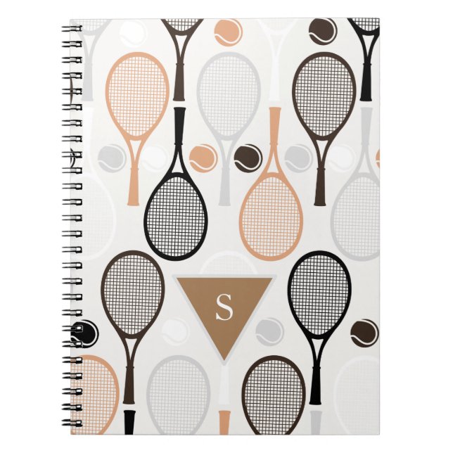 Personalized Team Name Player Tennis Rackets White Notebook (Front)
