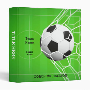 Personalized Team Name Soccer Ball (1-Inch Only) Binder