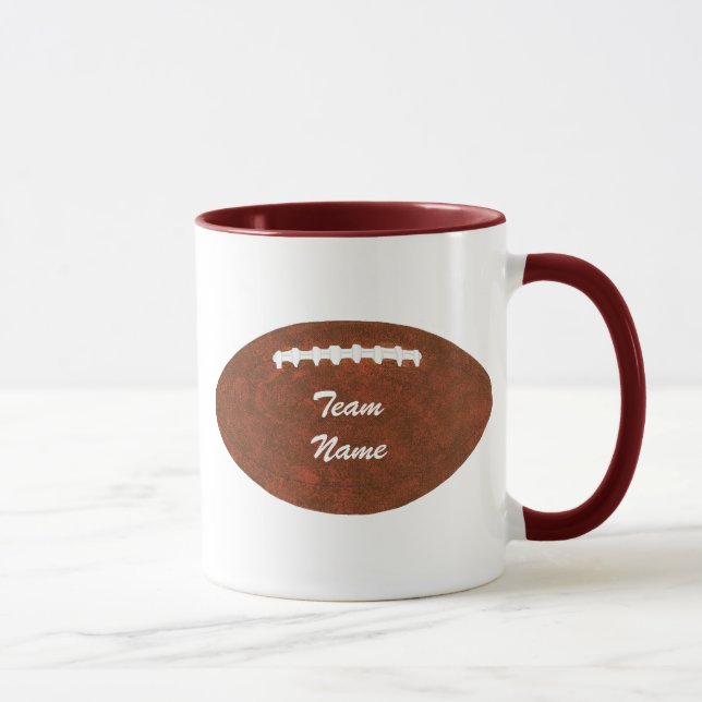 Personalized Team Name Your Text Football Mugs (Right)