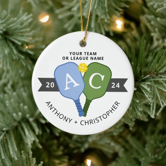 Personalized Team Player Pickleball Ornament (Tree)