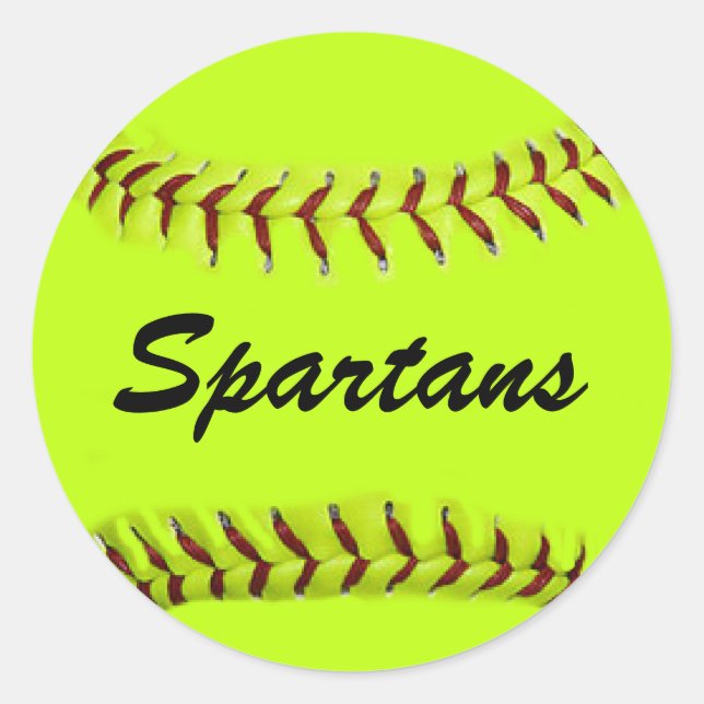 Personalized Team Softball Stickers (Front)
