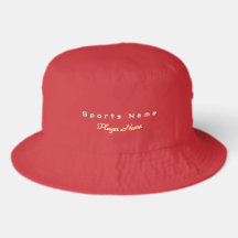 Personalized Team Spirit-Cap Bucket Accessory Red