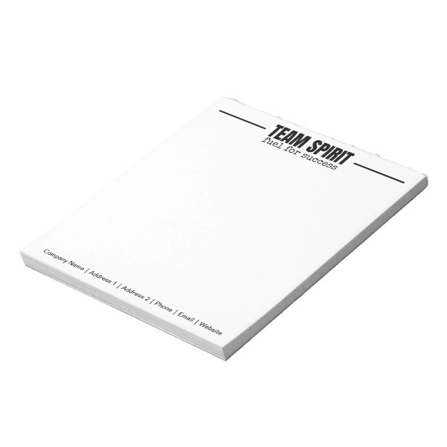 Personalized Team Spirit Staff Office Corporate  Notepad (Rotated)