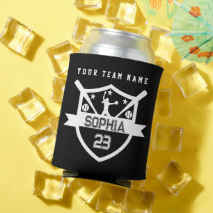 Personalized Team Sports -Softball Can Cooler
