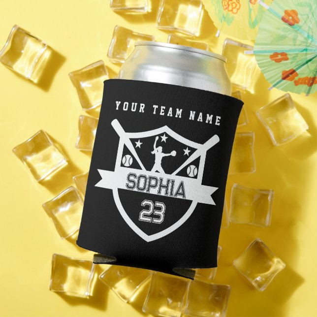 Personalized Team Sports -Softball Can Cooler (In Situ Summer)