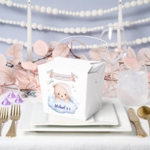 Personalized Teddy Bear 1st Birthday Favour Box