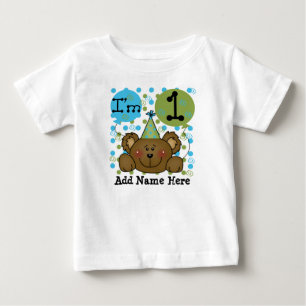 Personalized Teddy Bear 1st Birthday T-shirt