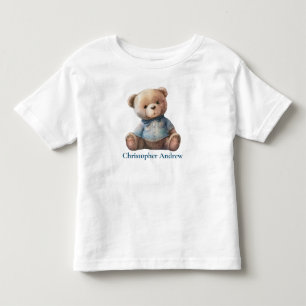 Personalized Teddy Bear Baby Boy Cute Gift Toddler T-shirt
