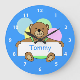 Personalized Teddy Bear Clocks
