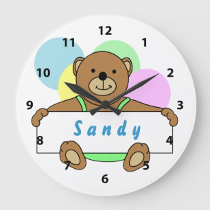 Personalized Teddy Bear Clocks