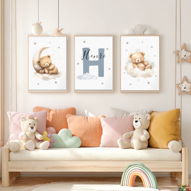 Personalized Teddy Bear Custom Name Nursery (Créateur téléchargé)