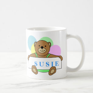 Personalized Teddy Bear Design Coffee Mug