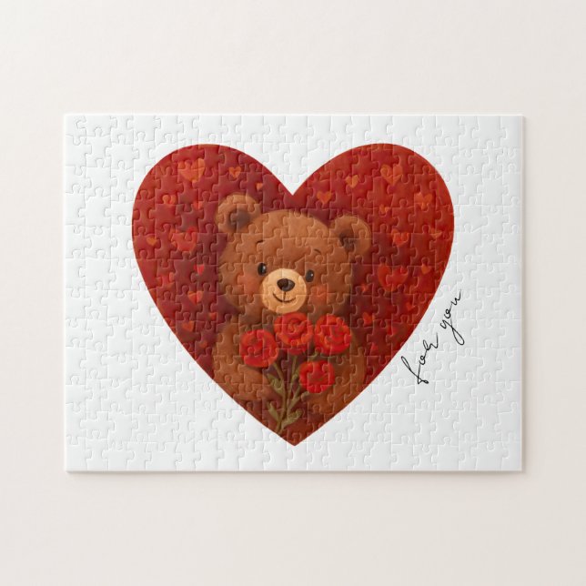 Personalized Teddy Bear for Someone  Jigsaw Puzzle (Horizontal)