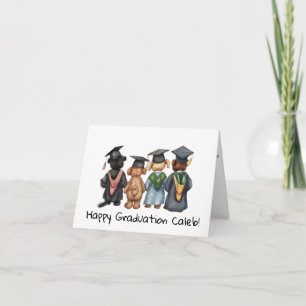 Personalized Teddy Bear Kindergarten Graduation  Card