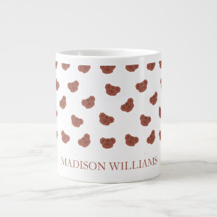 Personalized Teddy Bear Mug   Cute Custom Gift