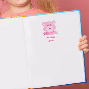Personalized Teddy Bear This Book Belongs To Self-inking Stamp