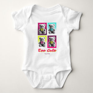 Personalized Tee Cute Bear Baby Bodysuit