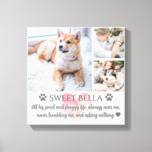 Personalized template photo collage and text canvas print