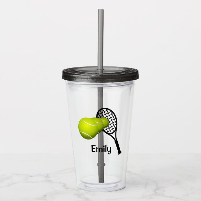 Personalized Tennis Acrylic Tumbler (Front)
