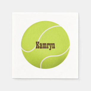 Personalized Tennis Ball Birthday Team Napkin