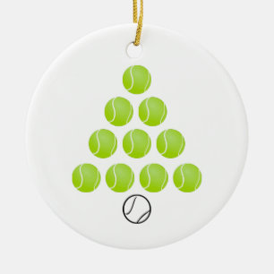 Personalized Tennis Ball Christmas Tree Ornament