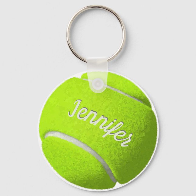 Personalized Tennis Ball  Keychain (Front)