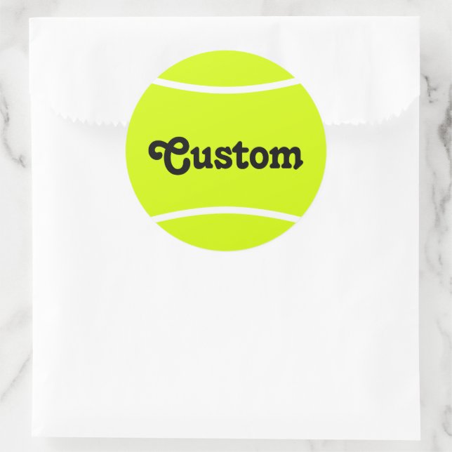 Personalized Tennis Ball Round Stickers (Bag)