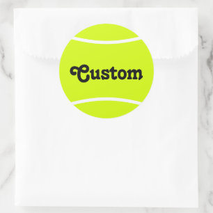 Personalized Tennis Ball Round Stickers