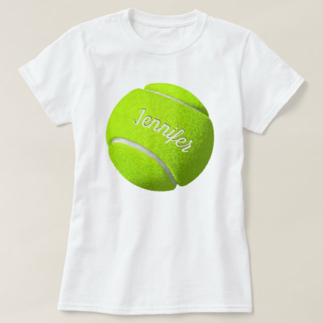 Personalized Tennis Ball   T-Shirt (Design Front)