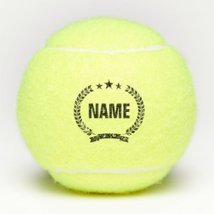 Personalized tennis ball with vintage crest logo