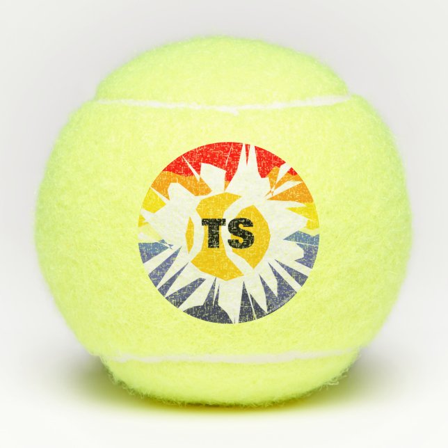 Personalized tennis balls with monogram letters (Front)