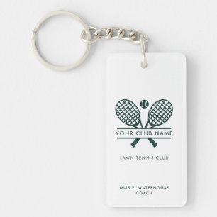 Personalized Tennis Club Coach Name Swag Keychain