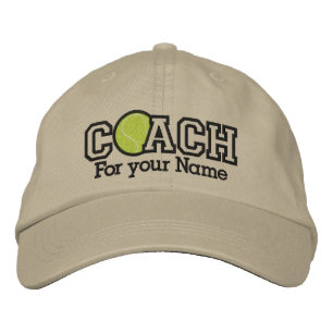Personalized Tennis Coach with your name Embroidered Hat